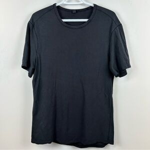 Lululemon Black Jersey Cotton Short Sleeve Shirt Mens Medium